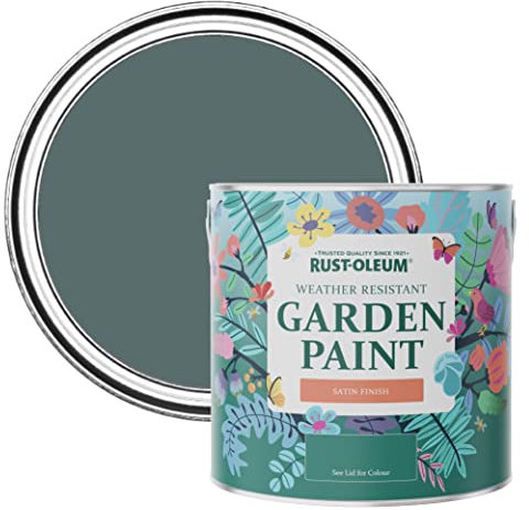 Rust-Oleum Green Mould-Resistant Garden Paint In Satin Finish - Deep Sea 2.5L