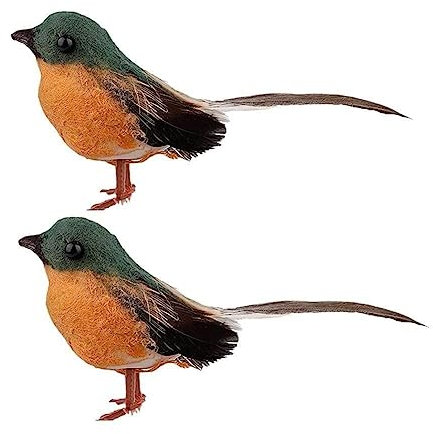 RJSQAQE Schaumstofffeder künstliche Vögel lebhaft Spatz Garten Fake Yard Dekoration Ornamente Rotkehlchen Emulation B3Z0 Vogel Xmas Outdoor