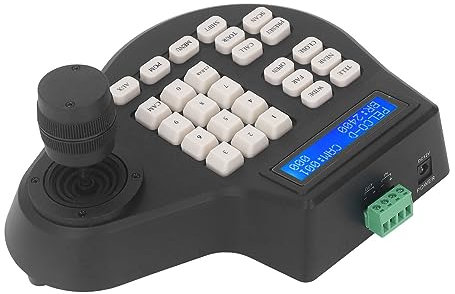 Jerys PTZ-Dome-Kamera-Controller, Standard-Netzwerküberwachungsprotokoll, Joystick 4D, 100–240 V, PTZ-Kamera-Controller, ABS-Tastatur, LCD-Bildschirm für den Hof (EU-Stecker 100-240 V)