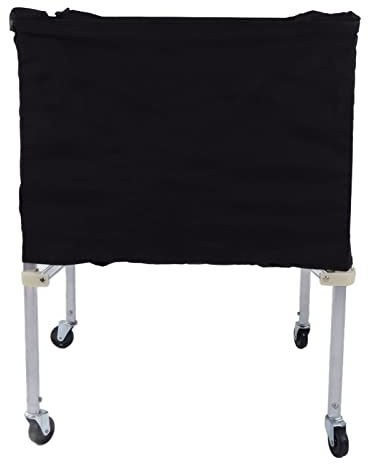 FOLOSAFENAR Carro para Balones con Ruedas,Lona de Aleación de Aluminio,Estabilidad,Plegable,Ligero,Negro,Carro de Almacenamiento para Balones,Gran Capacidad para Fútbol