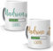 mundohuevo Pareja de tazas para la familia| Tazas con frase “Padrino/Madrina Loading”|Capacidad 350ml| Taza de cerámica AAA | Diseño único| Tazas divertidas para tus familiares| Regala alegría.
