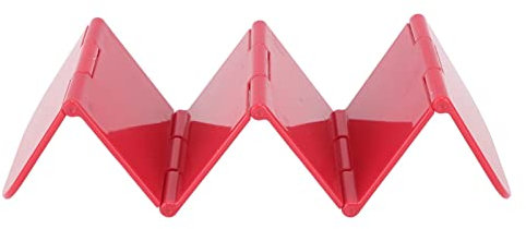 Piatti Premium per Taco, Set di 5 Supporti per Taco, Piatti in Plastica per Taco, Materiale Sanitario in PP Molto Duro e Robusto, Vassoio per Taco a Forma di Onda, Lavabili in Lavastoviglie e(Rosso)