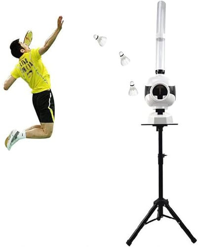 JINTAOMA Badminton-TrainingsgeräT, Badminton-Aufschlagmaschine, Automatische Badminton-Aufschlagmaschine, Mit Fernbedienung, Verstellbarer Winkel, 30 BallkapazitäT (Nicht Im Lieferumfang Enthalten)