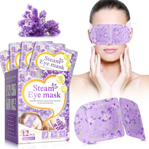steam eye mask,Augenmaske Wärmend,Dampf-Augenmaske,Lavendel Augenmaske,Schlafmaske Wärmend,Hilft bei trockenen, geschwollenen Augen und dunklen Ringen,augenpflege,12pcs