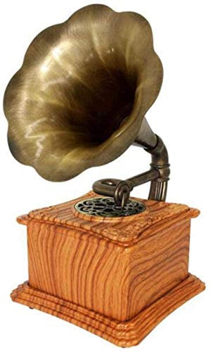 Grammophon, Retro-Grammophon Lazy Classic Bluetooth-Lautsprecher mit doppeltem Stereo-Schallplatten-Vintage-Phonographen