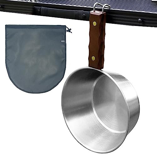 Monozoz Camping Cup Bowl | Outdoor Mug for Tableware - Large Capacity Hiking Cup Bowl with Handle, Camping Tableware Equipment Bowl for Picnic, Camping, Outdoor BBQ