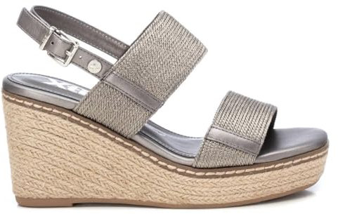 XTI - Sandalia Mujer Plomo - Calzado Cómodo y Versátil - Moda casual - Modelo 14283202 (Talla 41)