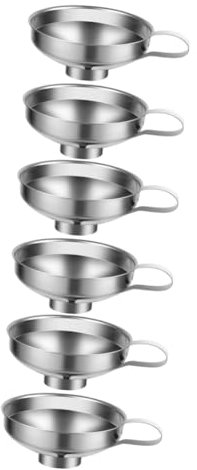 Alipis 6pièces Entonnoir Acier à Large Entonnoirs Renforcé Pour Cuisine Pour Confitures Huile Et Sauces
