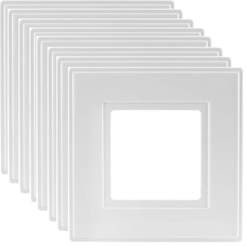 rhinocables Finger Plate Surround for Single Light Switch (White, 8)