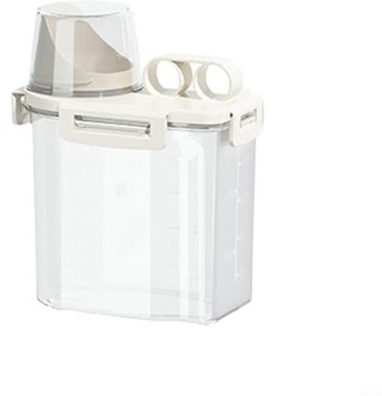 Contenitore per alimenti e cereali, organizer da cucina con beccuccio dosatore, coperchio (1,7 l)