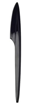 daybays Plastikmesser Mehrwegmesser 50 Stk. Schwarz Plastikbesteck Mehrweg Plastik Messer Party Besteck Partygeschirr Set Spülmaschinenbeständig Plastic Knife (Schwarz, 50)