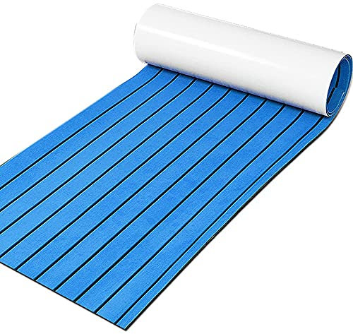 Poggapp Foam Teak Decking EVA Foam Marine Flooring Faux Boat Decking Sheet Accessories Marine Blue 450X2400mm