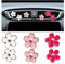 CGEAMDY 6 PCS Auto Lufterfrischer Vent Clip, Auto Lüftungsclips Deko Blumen Auto Dekoration, Nette Blume Autos Klimaanlage Outlet Clip Autos Air Freshener Clip Charm Autos Inter Decor(Weiß Rosa Rot)
