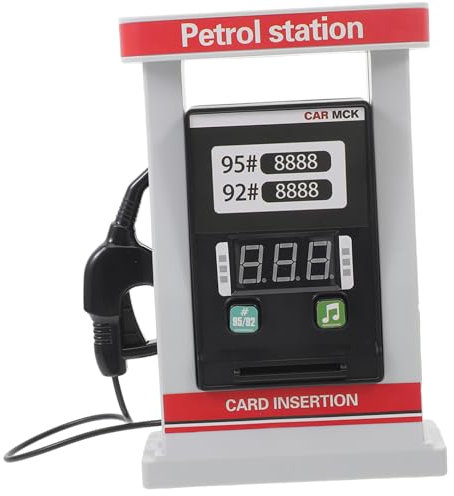 HOOTNEE Multifunktions Tankstelle Spielzeug Mit Wischkarte Und Stimme Kunststoff Benzinpumpe Für Kinder Simulation Tankstelle Modell