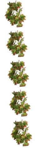 SUPVOX 5 Pièces Plantes paysagères Accessoire Reptile décoration Reptile Terrarium Plantes de Tortue Feuilles de Terrarium de ES réalistes décor de Faux Plants de Vigne