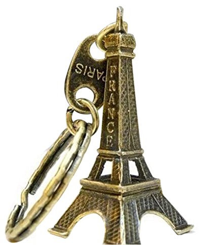 Wdfnexalai Porte-clés Rétro en Métal Multicolore avec Motif Tour Eiffel pour Adultes, Vintage Style Enthusiasts, Unisex, Tout Âge
