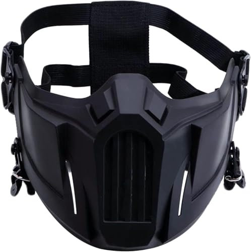 Lishuyeh Demi-Masques faciaux Airsoft Masques de Protection Tactiques Demi-Visage Masque de Paintball Airsoft Anti buée pour Halloween Cosplay Film Props CS Game Hunting Activités de Plein air