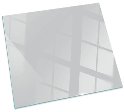 Funkenschutzplatte für Kamin 50x50 cm Hitzeschutz Elegantes Design Glasboden Quadratische Schutzplatte Stilvollem Motiv Hartglas Dekorative Glasbodenplatte - Farbe Grau
