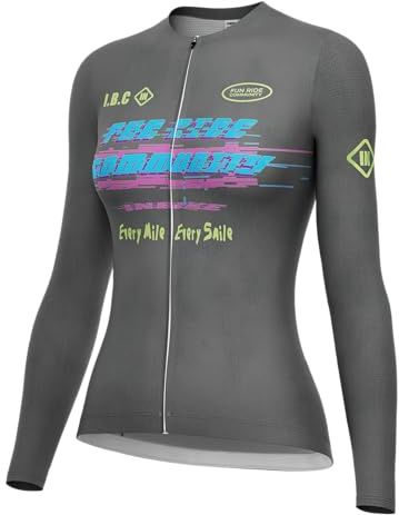INBIKE Fahrradtrikot Radtrikot Damen Sommer mit 3 Taschen WW585 | Langarm Slimfit Atmungsaktiv Schnelltrocknend UV-Protect Elastisch Weich Rennrad Trikot Faruen MTB Cycling