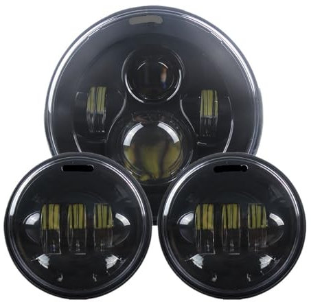 7inch LED Motorrad Projetor H4 Scheinwerfer Motorcyle Nebel Licht 4.5 4 1/2 Hilfs LED Nebelscheinwerfer(Black)