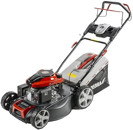 Benzin-Rasenmäher mit Antrieb Garden DEDRA, 3,5 kW, Loncin 196cm3, Schnittbreite 51cm, GT-Getriebe, hohe Motorleistung, Panel mit Staufach, zentrale Schnitthöhenverstellung