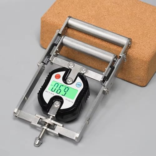 Dinamometro a Presa Regolabile da 150 KG, Misuratore di Forza di Presa Professionale con Telaio in Acciaio Inossidabile 304 e Display Digitale