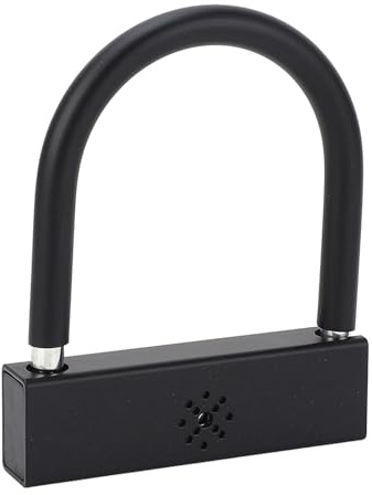 Keenso Motorcycle U Lock, High Security Anti Theft Loud 110dB Alarm with Solid Metal Construction, for Motorbike and Scooter