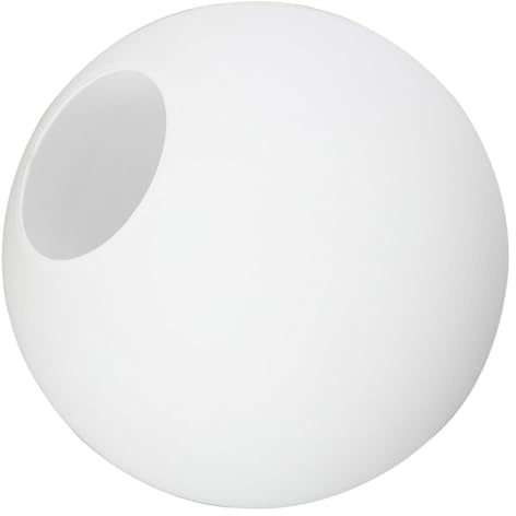 Paralume Sfera in Vetro Opaco Bianco per Lampade da Tavolo | Diffusione Morbida della Luce, Riduzione Dell’abbagliamento sugli Schermi, Finitura Satinata, Apertura 5-6cm