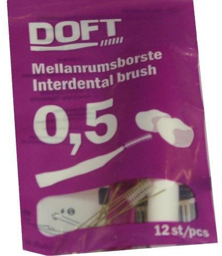 Weiche Interdentalbürsten, 0,5 mm, 12 Stück, Violett