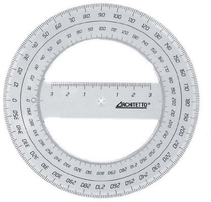 ARCHITETTO - Goniometro 360° Professionale in Plastica, 21 cm