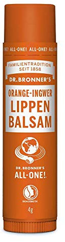 DR. BRONNER'S Lip Balm Orange Ginger Intensive Care & Protection - Based on organic beeswax - With only the finest organic oils - Intensively moisturizing - 4 gr