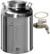 BELVIVERE Récipient à huile Inox 18/10 fabriqué en Italie avec robinet anti-goutte et joint (50 litres)