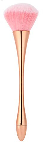 Brosse de nettoyage de grande taille pour la poussière de vernis à ongles doux d'artifère de vernis pour l'acrylique et l'art de l'ongle et la poudre de maquillage cosmétiques blush blush(Or rose)