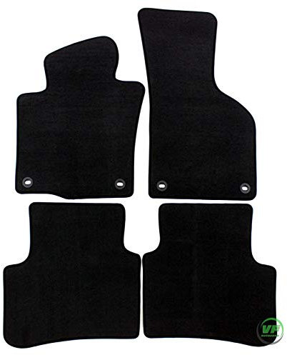 J&J AUTOMOTIVE | Aufgeld Fußmatten Autotepiche Passend Für Passat B6 B7 3C CC 2005-2015, Genaue Passform, rutschfeste Untregrund, mit Befestigungen
