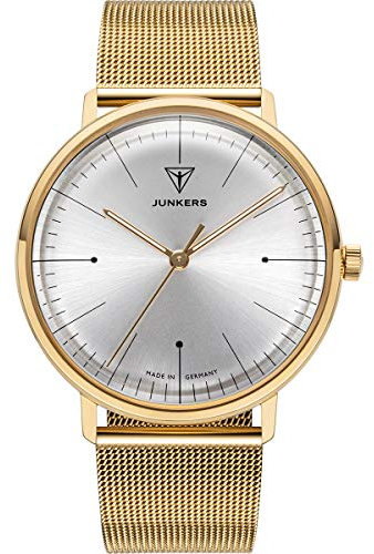 Junkers Bauhaus 38mm Analog Quarz Damenuhr Edelstahlarmband Silber 9.07.01.03.M