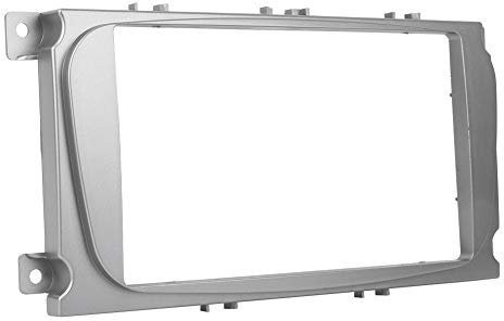 KIMISS DVD Panel Frame, 2 Din Fascia 7in Navigation Fascias Frame DVD Radio Player Panel Trim Fits for Focus 2004‑2010 Car Audio Double DIN Facia Adaptor, Black