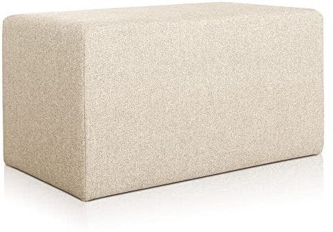 Deshome Minerva 83x43x44 cm - Pouf Repose Pied pour Interieur, Sit on it Pouf Tabouret Table Basse pour canapé, Salon, Chambre à Coucher, Coiffeuse Made in Italy (Beige)