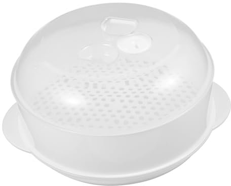 1stk Dampfer Gemüsebehälter Für Kühlschrank Topf Dampfkorb 1-stufiger Mikrowellen-dampfgarer Dampfkorbeinsatz Backofen-gemüsedämpfer Gemüse Kochen Heizung Runden Weiß