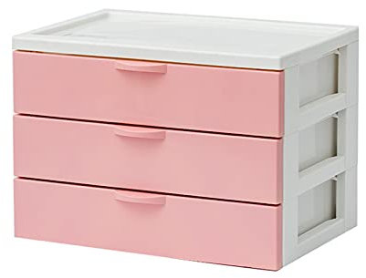 Aufbewahrungsschublade Desktop Organizer Kunststoff 3-Schublade Desktop Aufbewahrungsbox Home Office Desktop-Datei Aufbewahrungsbox Stapelbare Schubladen Organizer Container Desktop-Aufbewahrungsbox