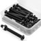 (20 Ensemble) M6 x 50mm Vis à tête bombée avec six pans creux et écrous Filetage complet en Acier au Carbone 10,9(Noir)