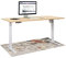 KRIEG HighDesk SMART Höhenverstellbarer Schreibtisch 180 x 80 cm I Weiß + Ahorn - Elektrischer Sitz- & Stehtisch mit Tischplatte - Stehschreibtisch Elektrisch Höhenverstellbar
