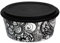 Mahlwerck Bowl mit auslaufsicherem Deckel, große Porzellan Lunch-Box aus Porzellan, Lunch to go, Salatschüssel, Aufbewahrung, Weiß Schwarz, Made in Germany, 850 ml