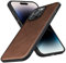 X-level Cover CompatiBile con iPhone 14 Pro Max, Pelle Cuoio Antigraffio con Guscio Interno Rigido per PC e Custodia Protettiva Antiurto per Paraurti per iPhone 14 Pro Max 5G - Marrone