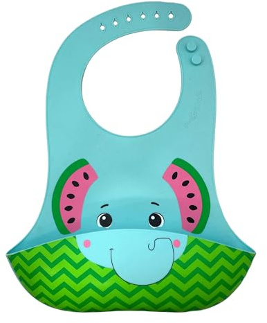 Kids Euroswan - Melany MELEPHANT FROOTIMALS Silikon-Lätzchen, mehrfarbig, L (FT00013)
