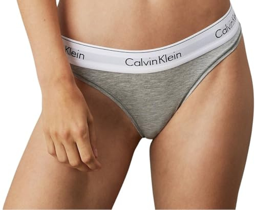 Calvin Klein Women Brazilian Brief Stretch Cotton, Grey (Grey Heather), XS