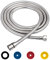 GEFIRE Duschschlauch, Edelstahl Brauseschlauch 2m, Verdrehschutz Flexibel, mit 4 Wassersparer Durchflussbegrenzer, Standard 1/2/'' Anschluss, Druckbeständig, Hitzebeständig, Silber