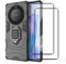 Dedux Funda + Protector de Pantalla [2 Piezas] para Honor Magic 5 Lite 5G (Magic5 Lite) / X9a, Caída Militar [Funciona con El Montaje De Coche Magnético] PC Duro TPU Case Carcasa. Negro