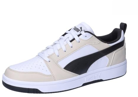 Puma Unisex Adults Rebound V6 Low Sneakers, Alpine Snow-New Navy-Puma White, 4 UK