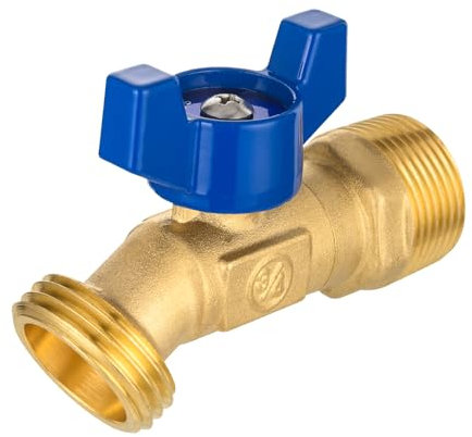 EFIELD Grifo exterior de 1/4 de vuelta, válvula de manguera Sillcock Bibb de 3/4 pulgadas macho NPT entrada × 3/4 pulgadas macho GHT roscado manguera de jardín salida/conector