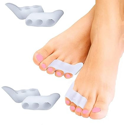 12 Stück Zehenstrecker Kleiner Zeh, Hallux Valgus Zehenspreizer mit Ballenschutz, Zehentrenner Silikon, Kleiner Zehenschutz für überlappende Zehen